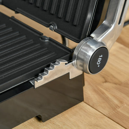 Electric contact grill, 2000W, adjustable thermostat, foldable