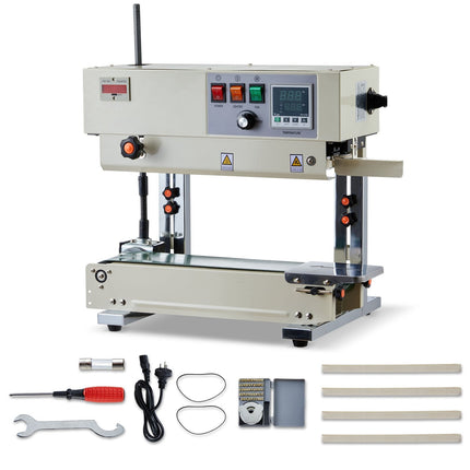 Continuous Band Sealer – Vertical, 6-12 mm, Roller Printer
