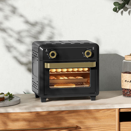 Convection Mini Oven, Air Fryer, Timer, 10L, Black