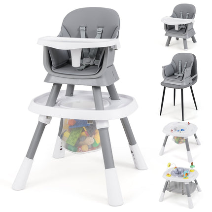 Convertible 16-in-1 High Chair with Tray & Harness