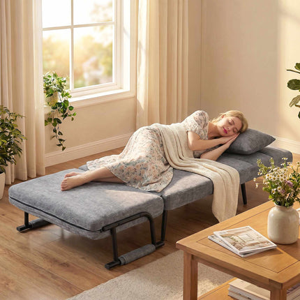 Convertible 3-in-1 Sleeper Chair with Adjustable Backrest