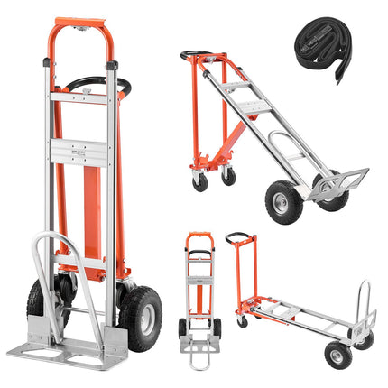 Convertible 4-In-1 Hand Truck Dolly, 1000 lb, Aluminum