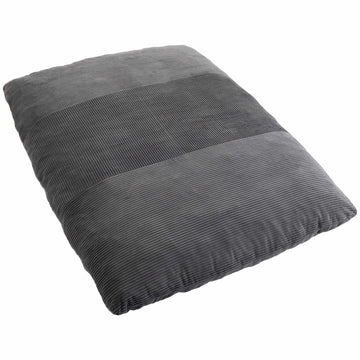 Convertible Cord Floor Sofa Bed, Dark Grey, 145x184 cm