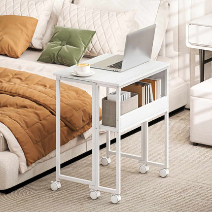Convertible Folding Desk with Open Shelf, White