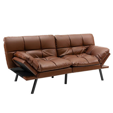 Convertible Futon Sofa Bed with Adjustable Backrest