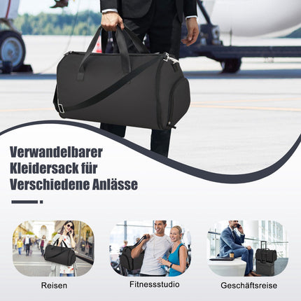 Convertible Garment Bag, Shoe Compartment, 50L PU