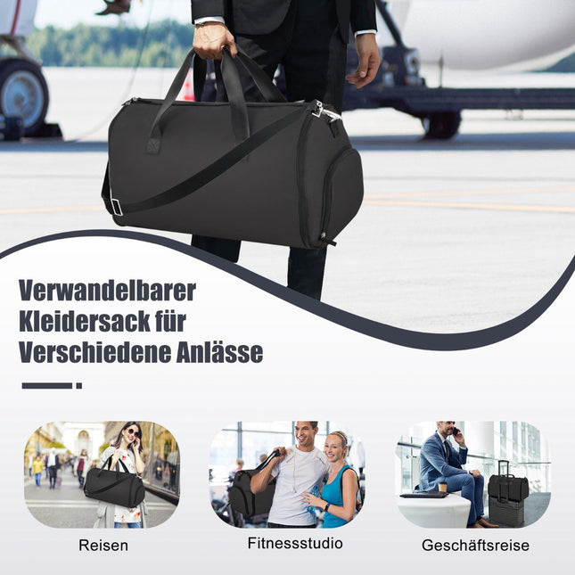 Convertible Garment Bag, Shoe Compartment, 50L PU