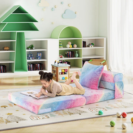 Convertible Kids Sofa Bed with Cushion – Glows in Dark