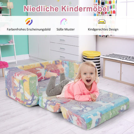 Convertible Kids Sofa Chair – Glows in the Dark, Velvet