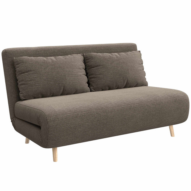 Omvormbare slaapbank, verstelbare rugleuning, corduroy, draagvermogen 120 kg