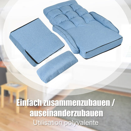 Convertible Sofa Bed – Adjustable Recliner with Cushion