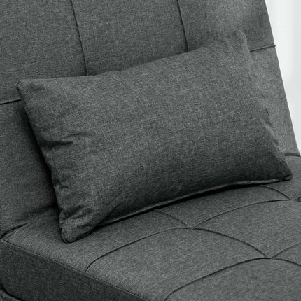 Convertible Sofa Bed with Adjustable Backrest and Cushion