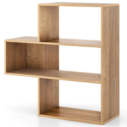 Convex Bookshelf with Anti-Tip, 3 Shelves, 84x83.5 cm