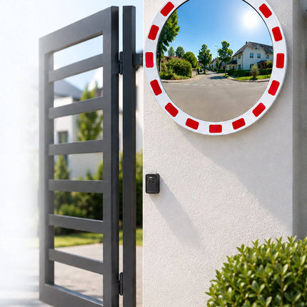 Convex Road Safety Mirror, 60 cm, Shatterproof, Weather-Resistant