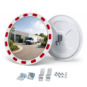 Convex Traffic Mirror, 45 cm, Shatterproof, Weather-Resistant