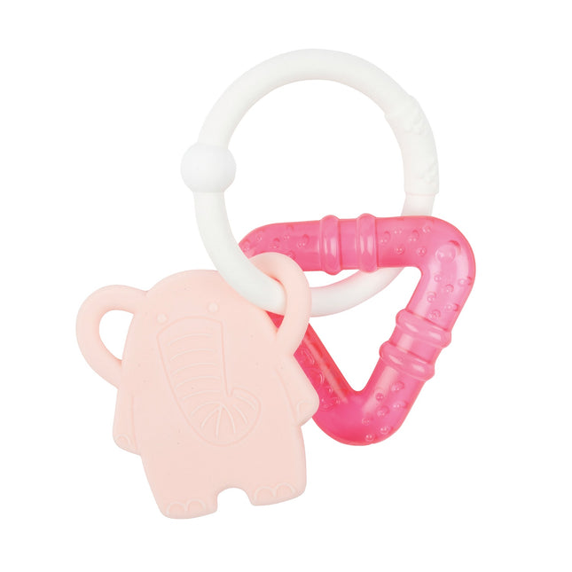 Cooling Teether for Babies, Pink Color, BPA-Free Material