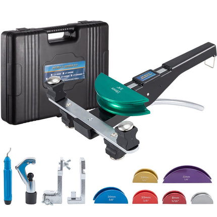 Copper Tube Bender Kit, 7 Dies, 1/4-7/8 in, 90 Reverse