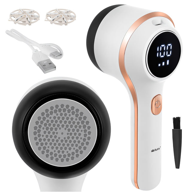 Cordless Fabric Shaver, 6 Blades, USB-C, LCD Display