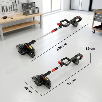 Cordless Grass Trimmer, 30 cm Cutting Width, Adjustable