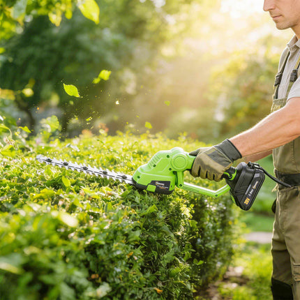 Cordless Hedge Trimmer, 18V, 55-Min Runtime, Adjustable Angle