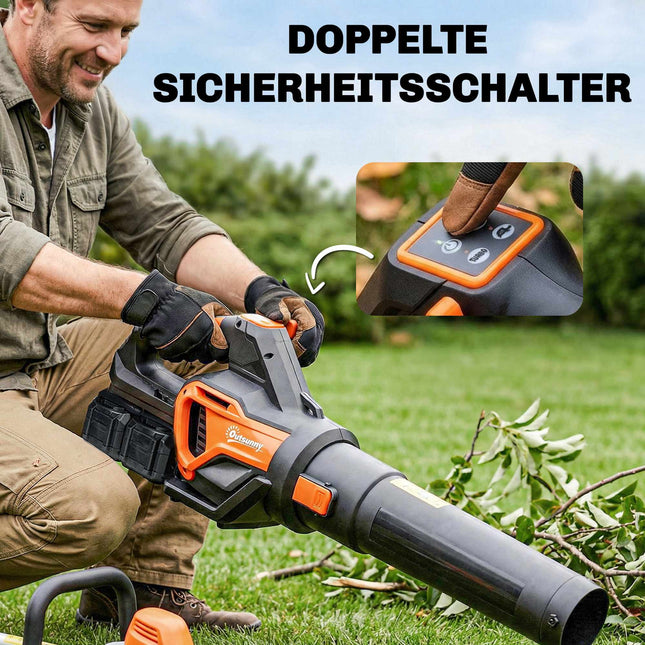 Cordless Leaf Blower 20V with 2x4.0Ah Batteries & Charger