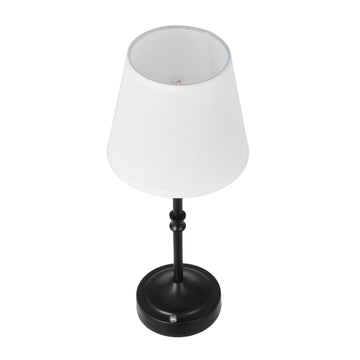 Cordless Table Lamps 2-Pack, Rechargeable, Fabric Shade, Warm White