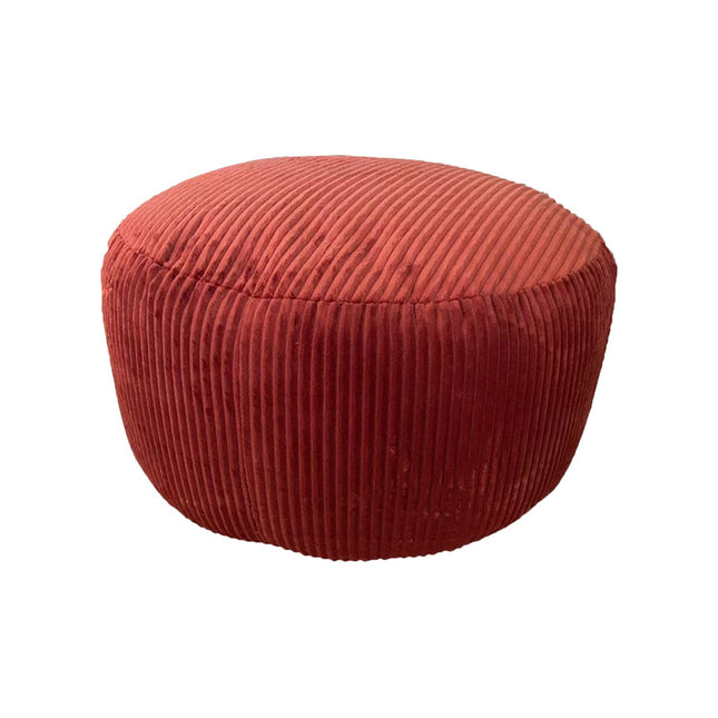 Corduroy Pouf - Rond Vloerkussen, Boho Stijl