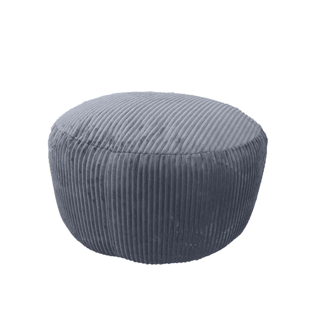 Corduroy Pouf - Rond Vloerkussen, Zacht & Veelzijdig