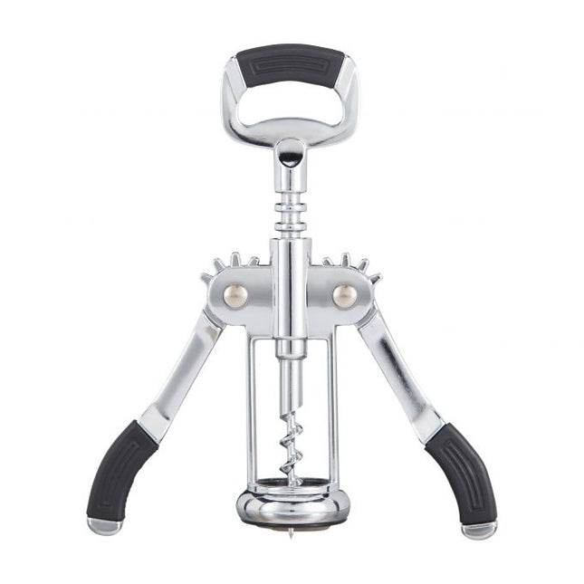 Corkscrew with lever and bottle opener