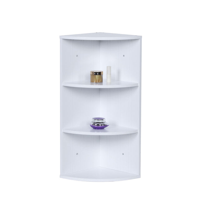 Corner Shelf with 3 Tiers – Space-Saving MDF Design