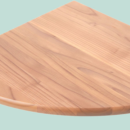 Corner Wall Shelf, Walnut, Wall-Mounted Semi-Circle