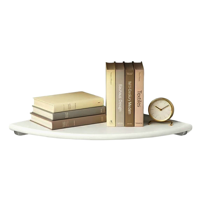 Corner Wall Shelf, Walnut, Wall-Mounted Semi-Circle