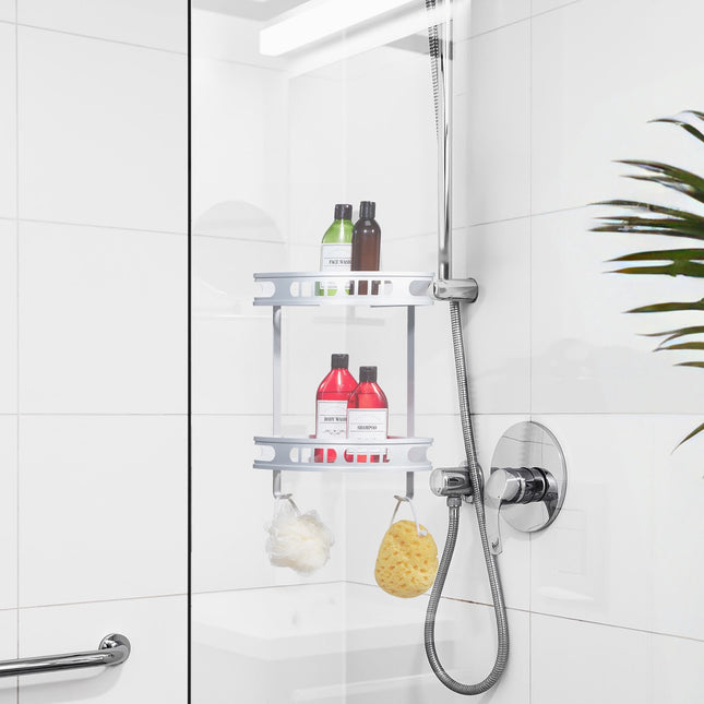 Corner shelf for shower