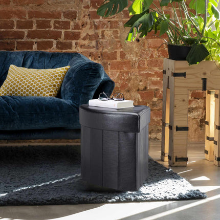 Corner stool with storage space