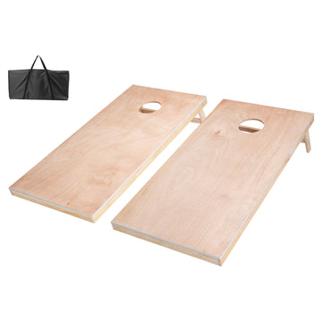 Cornhole Boards Set, 4x2 ft Solid Wood, Foldable Case