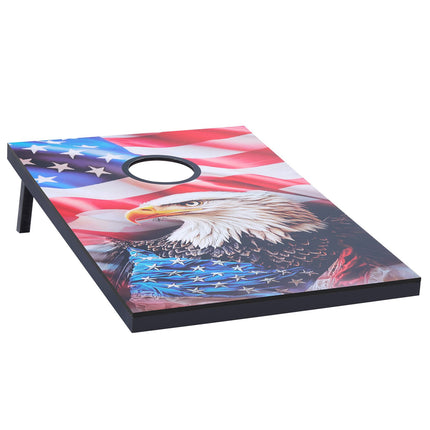 Cornhole Set 3x2 Ft MDF Boards, 8 Bean Bags, Case