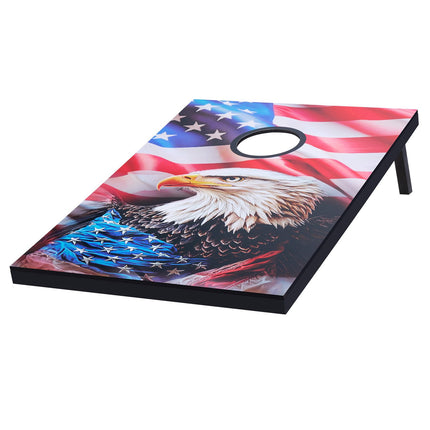 Cornhole Set 3x2 Ft MDF Boards, 8 Bean Bags, Case