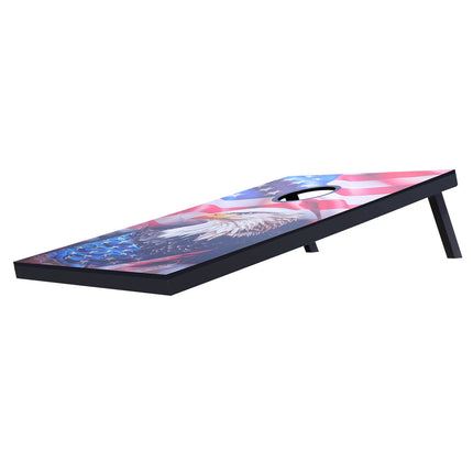 Cornhole Set 3x2 Ft MDF Boards, 8 Bean Bags, Case