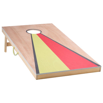 Cornhole Set 4x2 Ft Solid Wood Boards, 8 Bean Bags