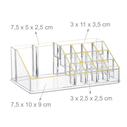 Cosmetic holder in acrylic