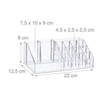 Cosmetic holder in acrylic