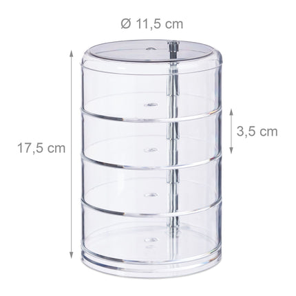 Cosmetic holder with rotating compartment