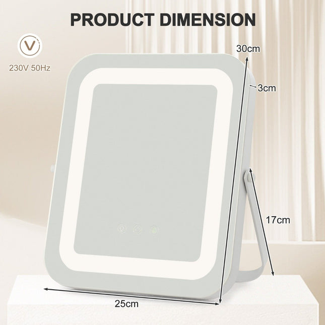 Cosmetic mirror with lighting & touch switch & memory function Dimmable make-up mirror