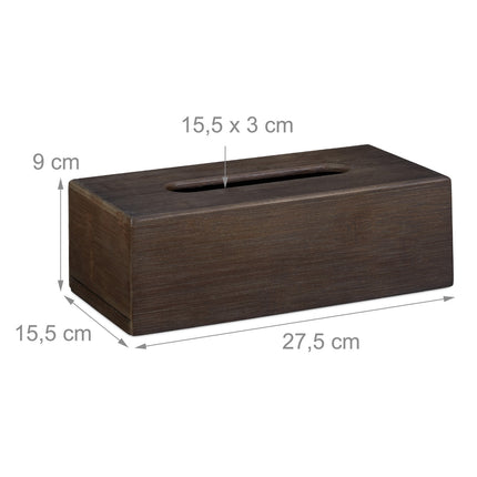 Cosmetic napkin box Bamboo brown