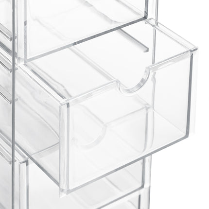 Cosmetics Organizer with 4 Drawers – Clear Plastic Storage