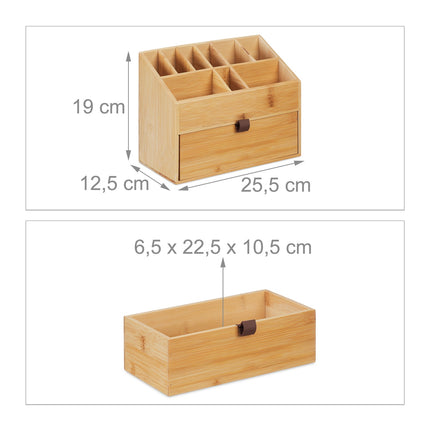 Cosmetics Organizer with 9 Compartments and Drawer