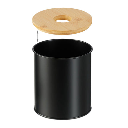 Cosmetics bucket 2 liters with bamboo lid