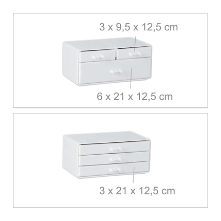 Cosmetics storage with 6 drawers