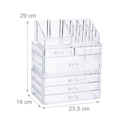 Cosmetics storage with 6 drawers