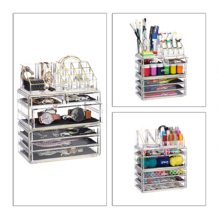 Cosmetics storage with 6 drawers